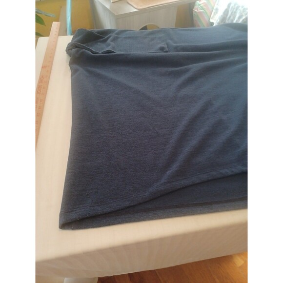 Clara SunWoo blue knit tunic L button accent oversized asymetric minimalist - Picture 11 of 12